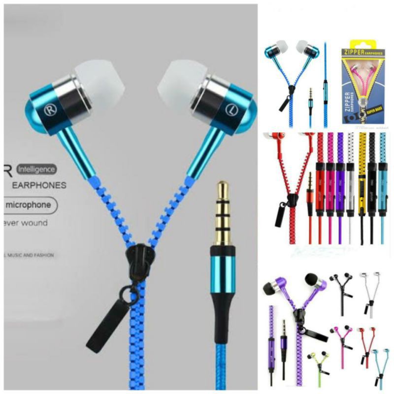 Headset Resleting Super Stereo / Handsfree / Headset Zipper / Earphone Zipper