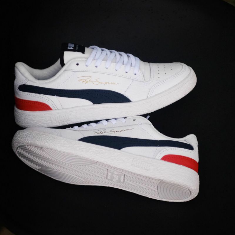 sepatu puma ralph samson white navy red