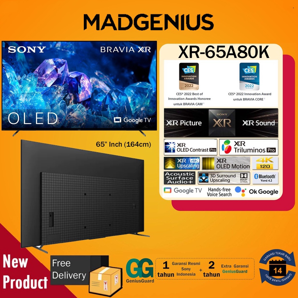 SONY Original OLED TV XR-65A80K / XR65A80K / XR 65A80K BRAVIA XR OLED  Ultra HD 4K HDR Smart TV Goog