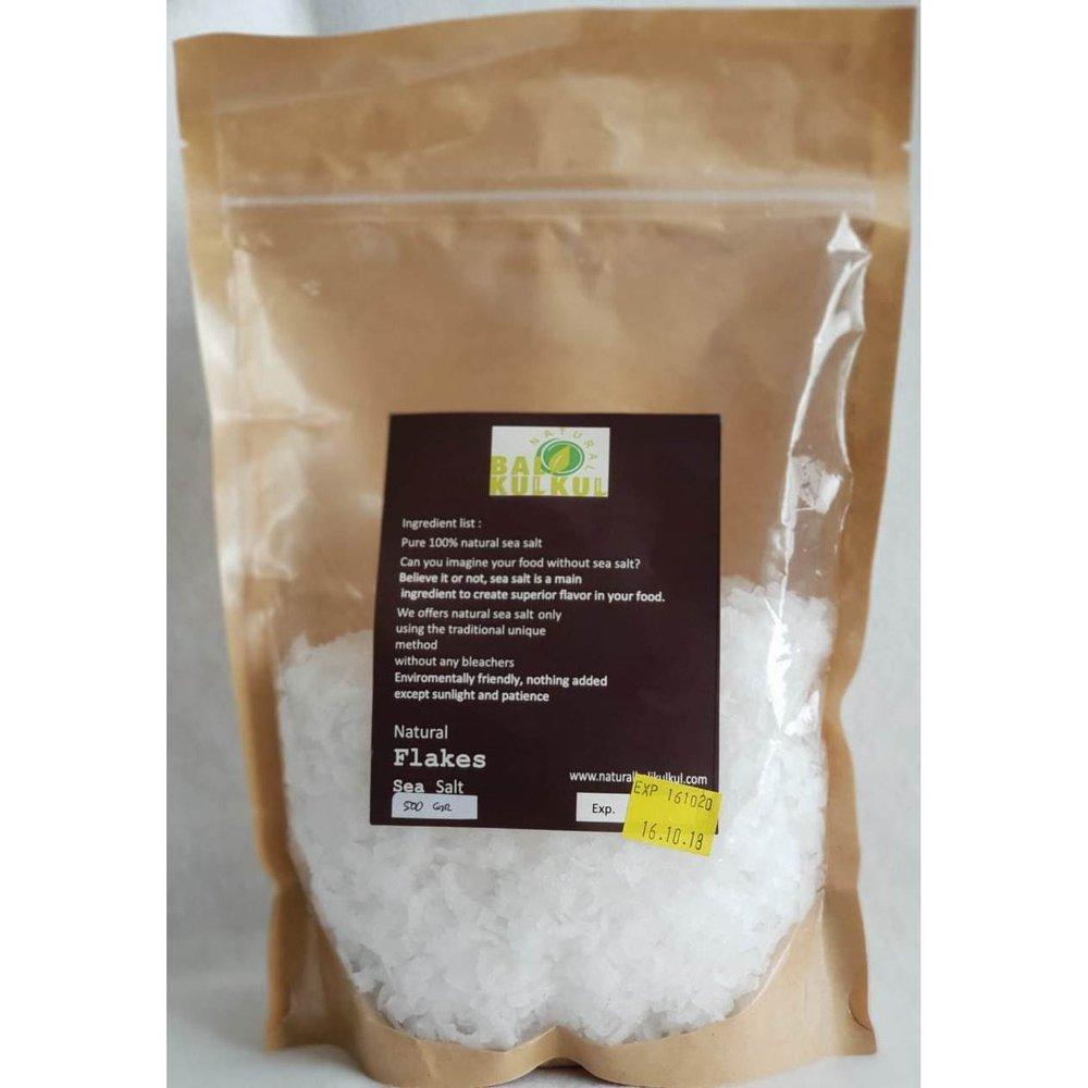 

Natural Flakes Sea Salt Garam Laut 500 gr Natural Bali Kulkul