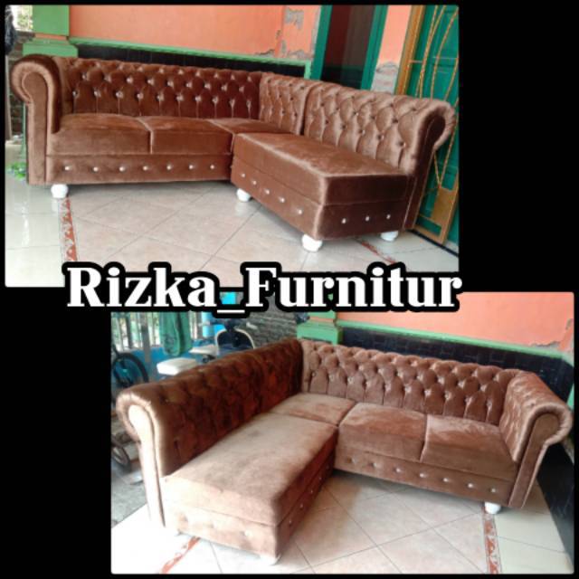 FLASH SALE  Sofa L Putus Chesterfield Sofa L jaguar sofa kancing seribu