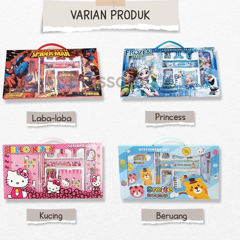 

Berkualitas! Alat Tulis Sekolah Karakter ATK Set Stationary Set 10 in 1 Paket Alat Tulis Anak Karakter 8 in 1 - Blossom Kids .