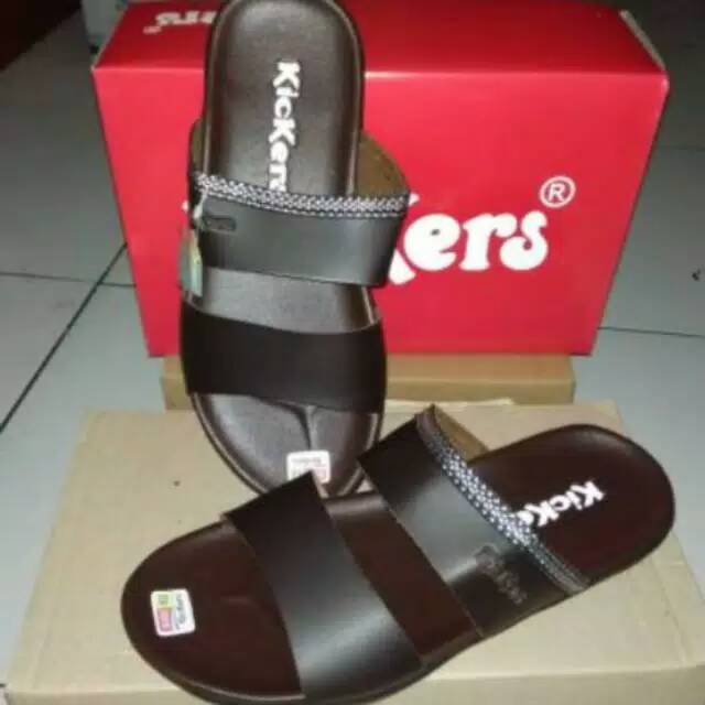 Sandal gunung kulit pria kickers ex dokter pns