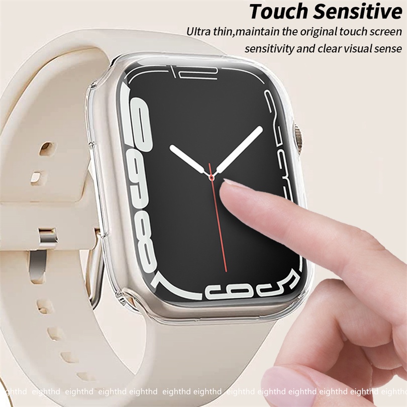 All -inclusive Case Untuk Smart Watch Series7 6 SE 5 4 3 2 1 Silikon Ukuran 41mm 45mm 44mm 42mm 40mm 38mm Watch Cover