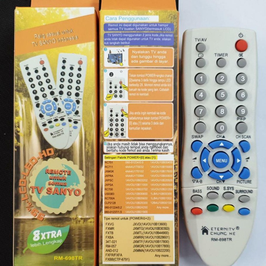 Remot TV Sanyo Tabung JXP / Remote Sanyo JXP