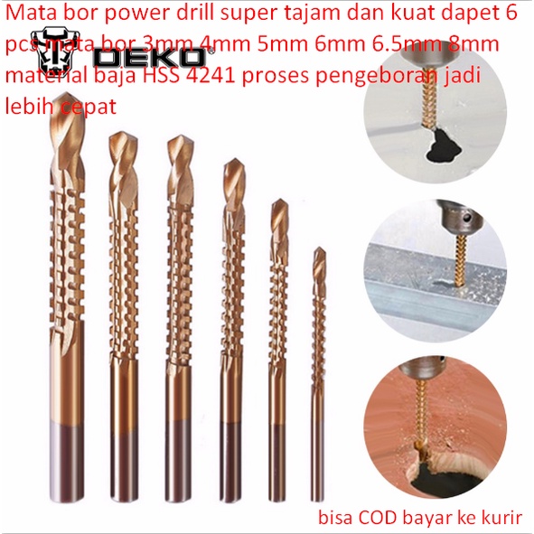 Jual Mata Bor Power Drill Super Tajam Dan Kuat Dapet Pcs Mata Bor Mm Mm Mm Mm Mm