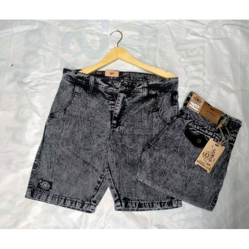 Celana Jeans Pendek Senu/Abu Cowok 33-38