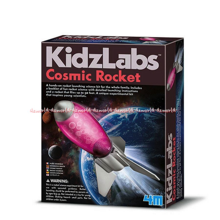4M Kidszlabs Cosmic Rocket Paket Mainan Kit Sains Membuat Roket