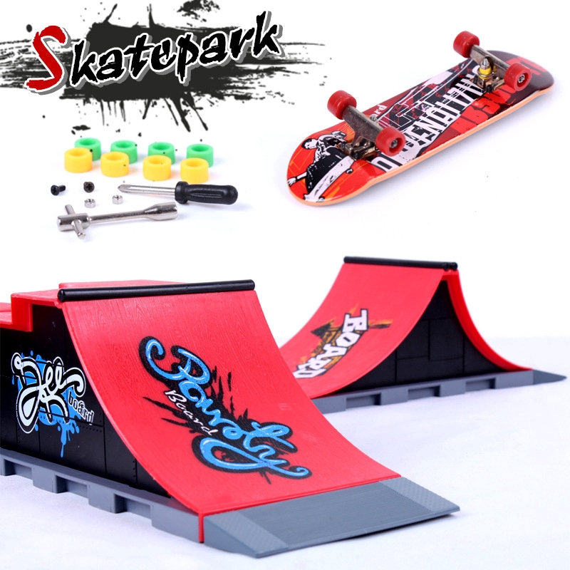 Mainan Skateboard Jari Bahan Alloy untuk Properti Skateboard Profesional