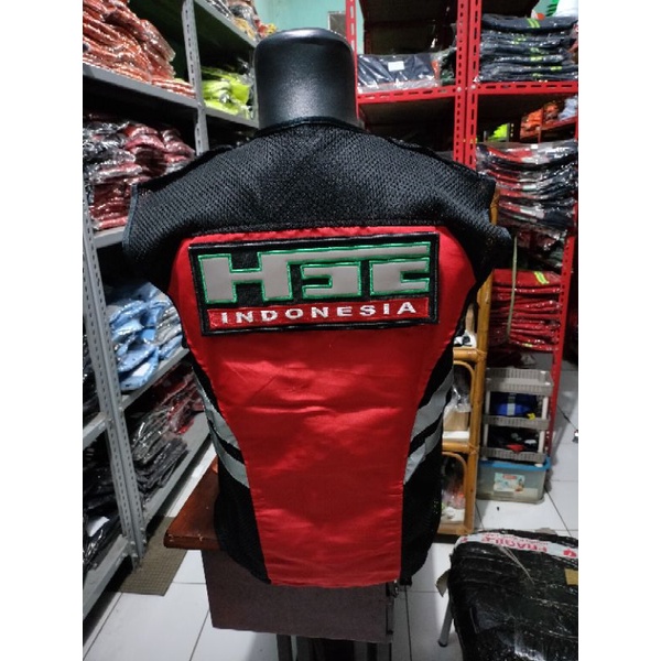 ROMPI SAFETY MERAH FULL LOGO HSE VELCRO PEREKAT MENYALA