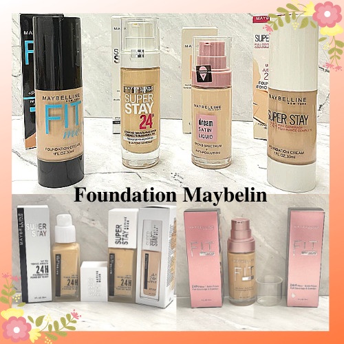 [PER PCS] FONDATION MAYBELIN ANEKA VARIASI FOUNDATION / FITME/ SUPERSTAY/ DREAMSATIN / TOKRIMACOSMET