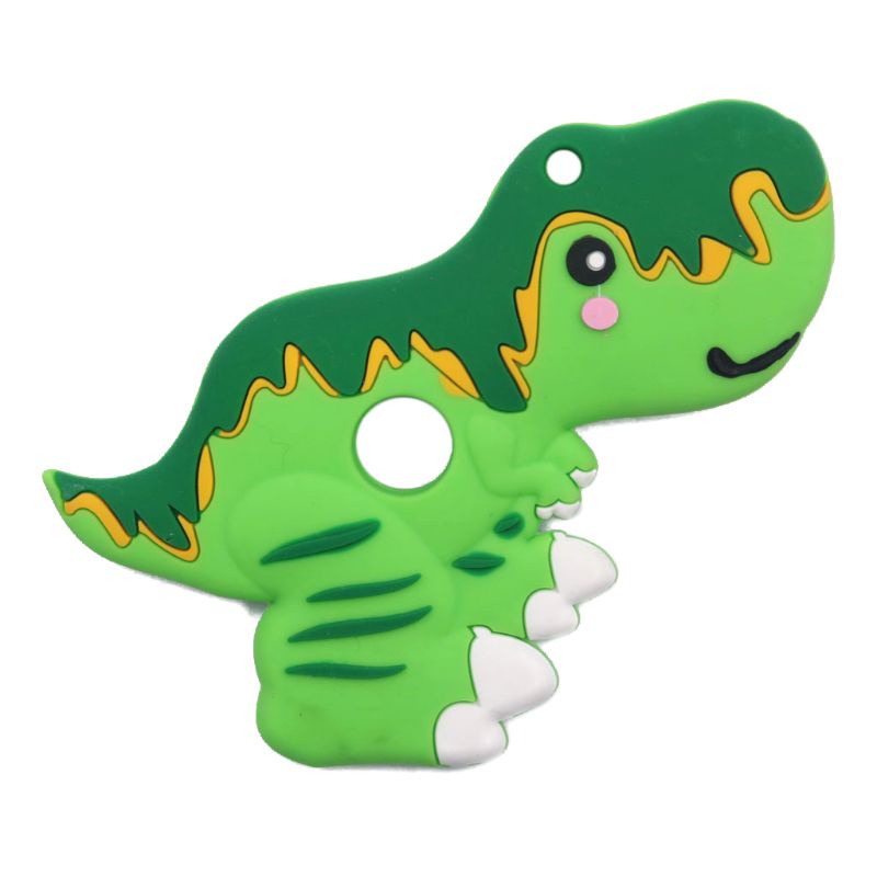 Mary Mainan Teether Bayi Bentuk Dinosaurus Bahan Silikon BPA Free