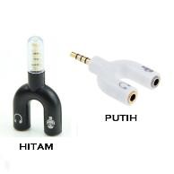 #DF010 /Audio Splitter Jack 3.5mm to dual female U Shape 2in1