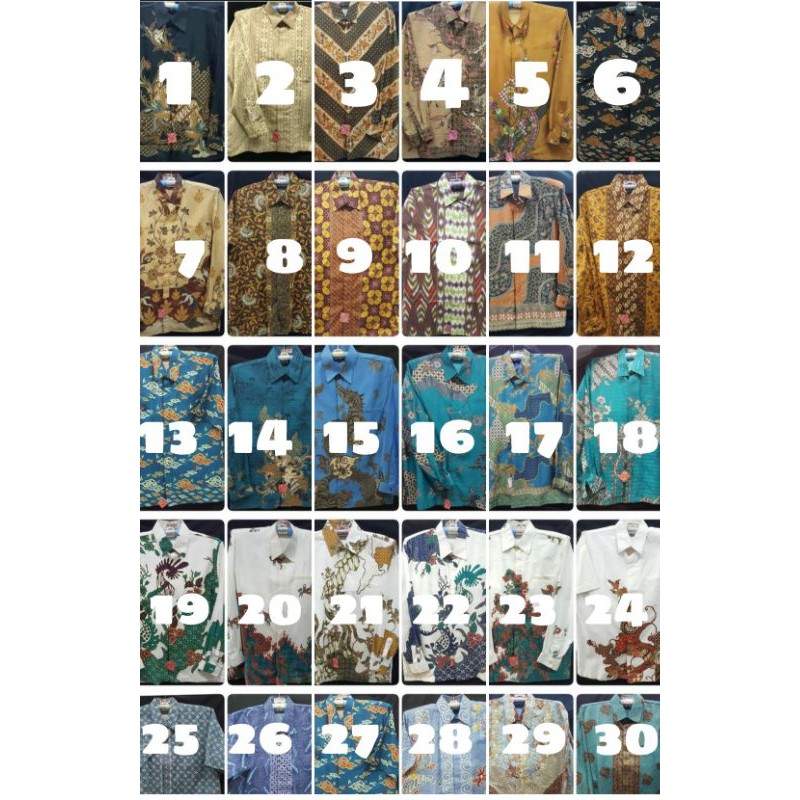 Baju Kemeja Batik Pria Lengan Pendek / Panjang