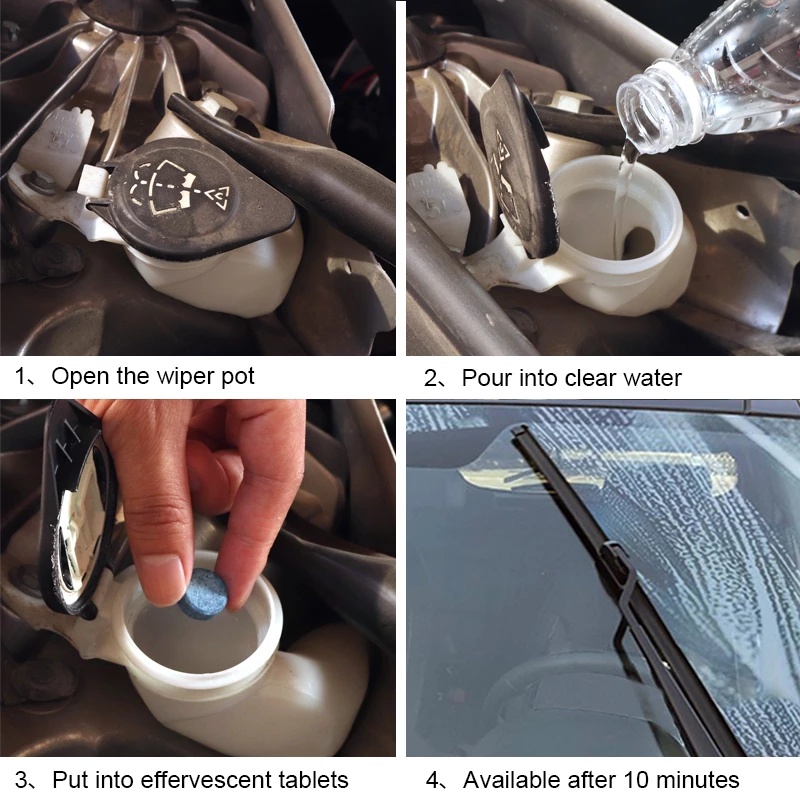 Tablet Pembersih kaca mobil Sabun car glass cleaner Cairan Wiper Fluid Pil Air anti jamur aman ramah lingkungan