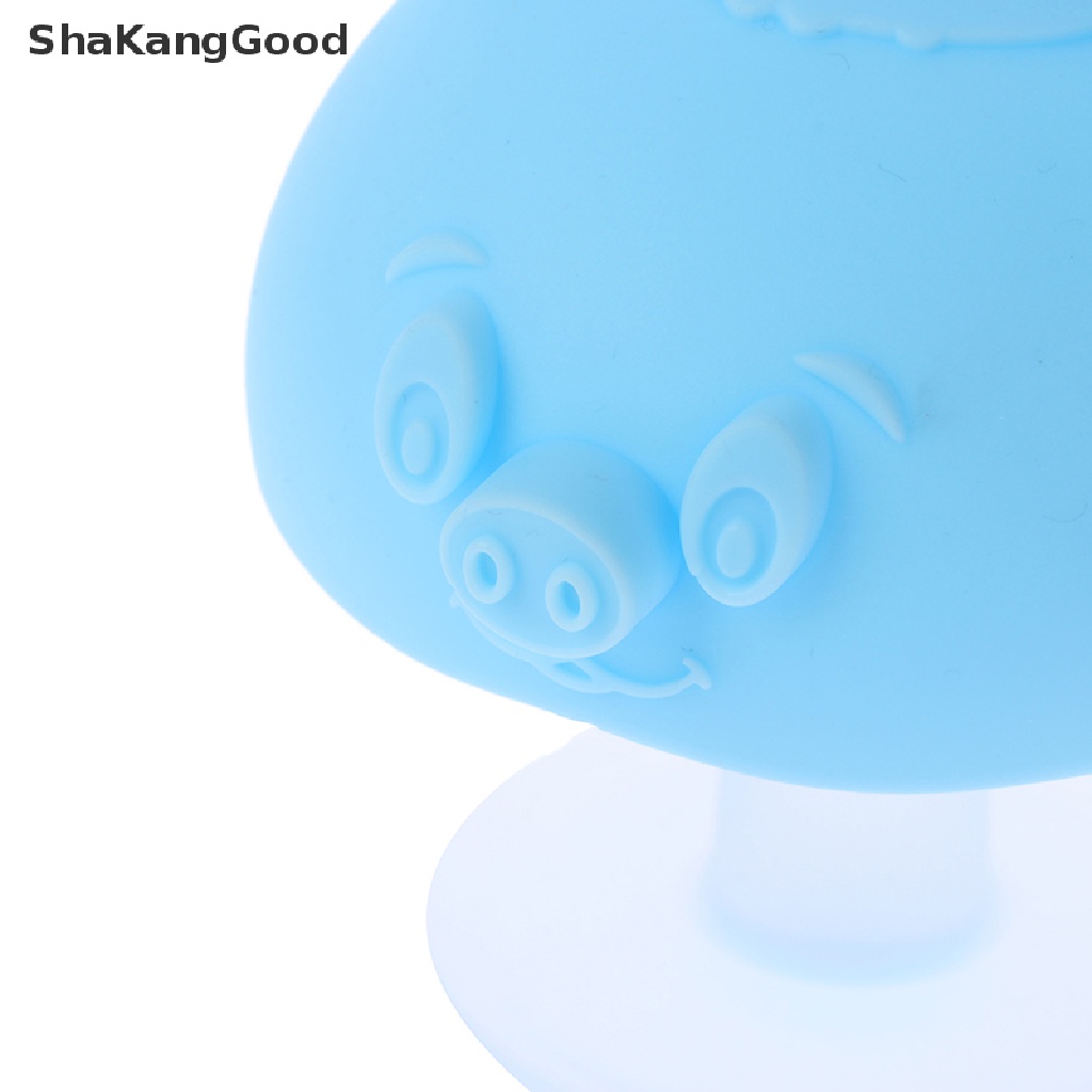 Skid Mainan Teether Bentuk Jamur Kartun Multifungsi Bahan Silikon Untuk Bayi