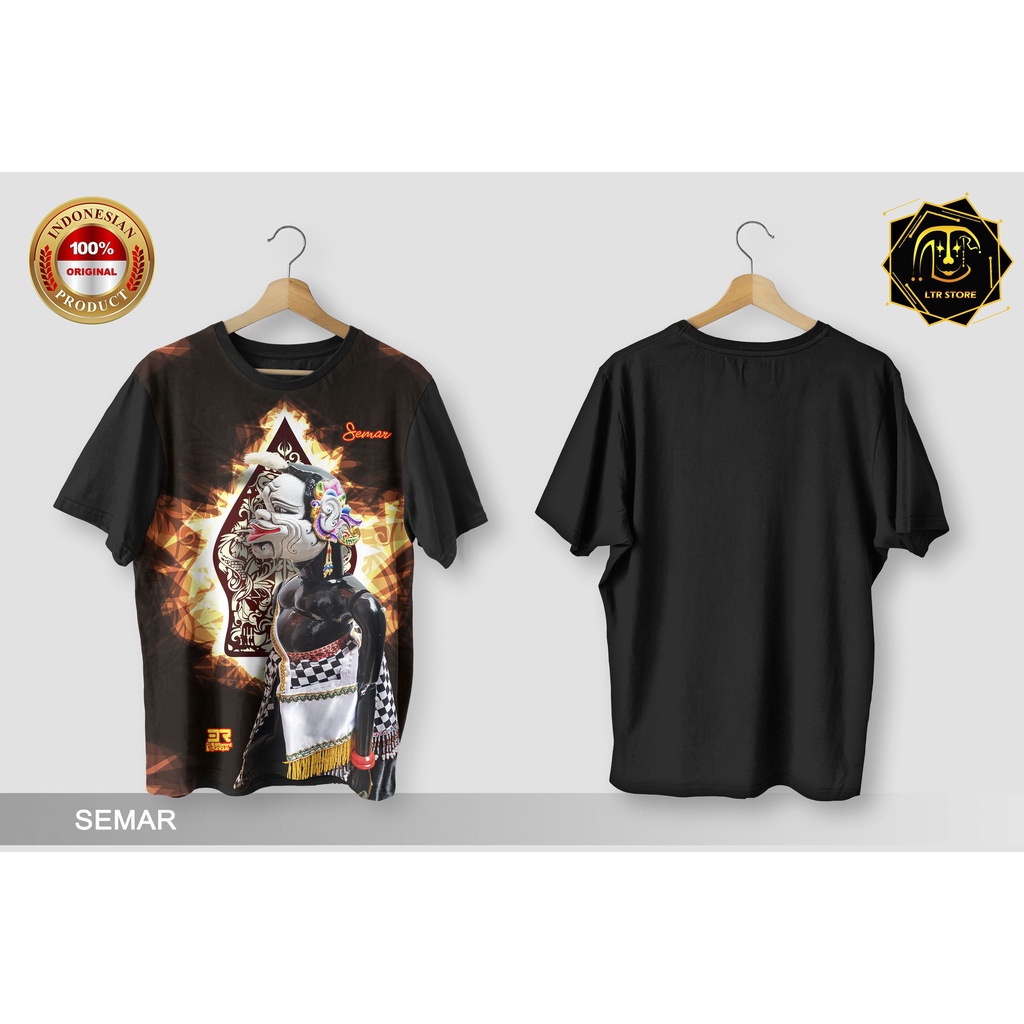 [ BAYAR DI TEMPAT ] BAJU PRINTING GAMBAR WAYANG SEMAR  - KAOS DISTRO ORIGINAL MOTIF KESENIAN KHAS JA