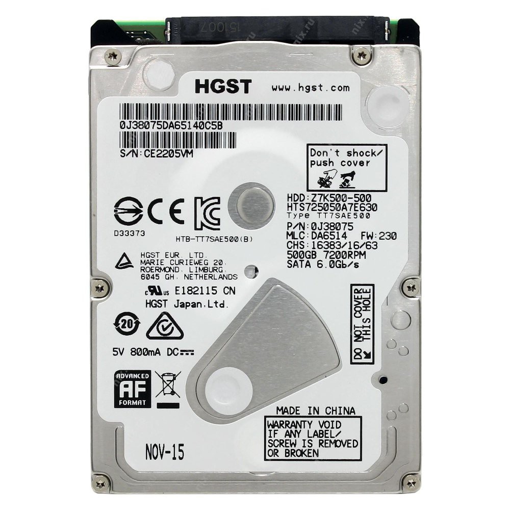 Hitachi HGST Laptop 500GB 7200RPM Notebook HDD hardisk harddisk Internal