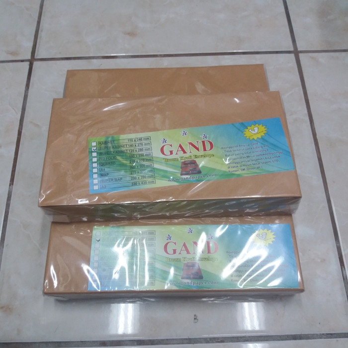 

Murah Amplop Coklat Super Kabinet Gand / Amplop Super Kabinet Gand Bergaransi