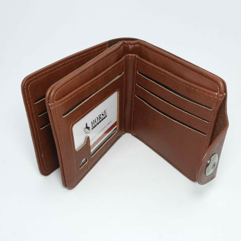 DOMPET PRIA KANCING MAGNET KULIT PU H KINGDOM H-12-2