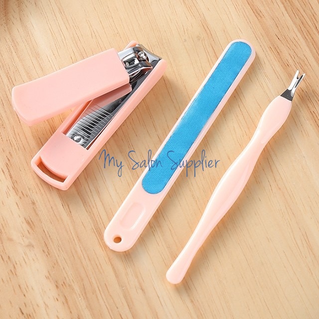 Manicure Pedicure Set isi 3 Gunting Kuku + Kikir Kuku + Kutikula Nail Polish File F0106