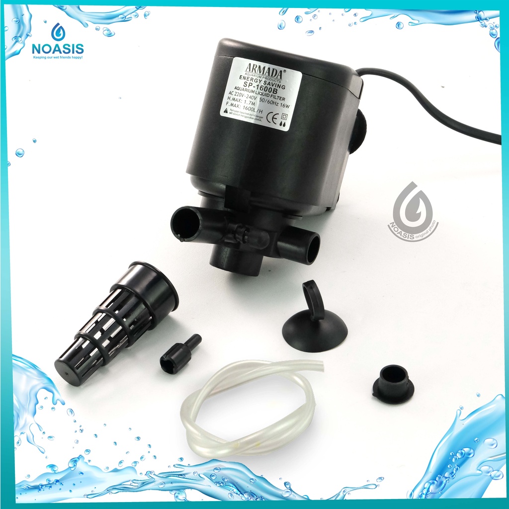 POMPA AIR CELUP LOW WATT AQUARIUM ARMADA SP 1600B SUBMERSIBLE PUMP