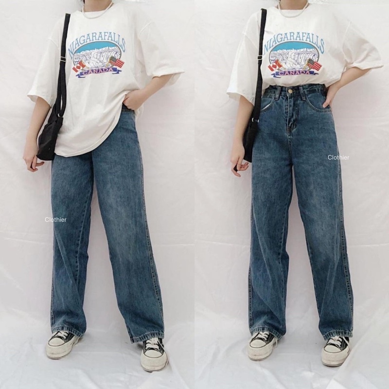 CLOTHIER - Lara Baggy Jeans - Unisex Vintage Wide Leg Jeans