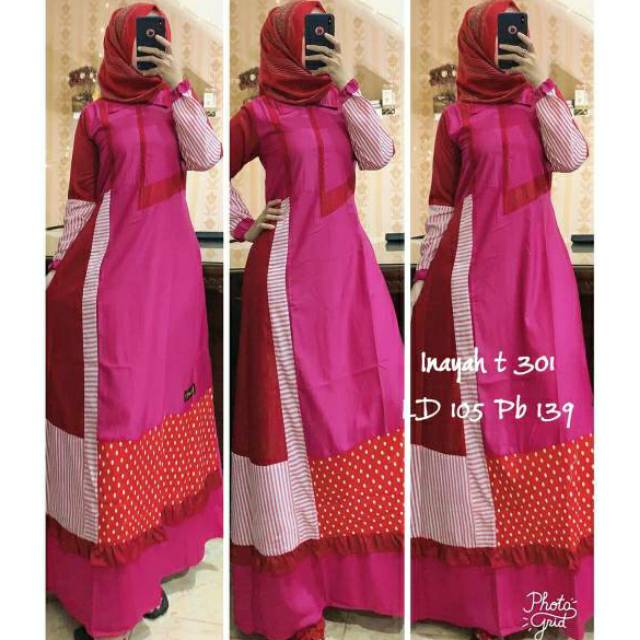 Gamis inayah / gamis katun / esme / tuneeca / ninos