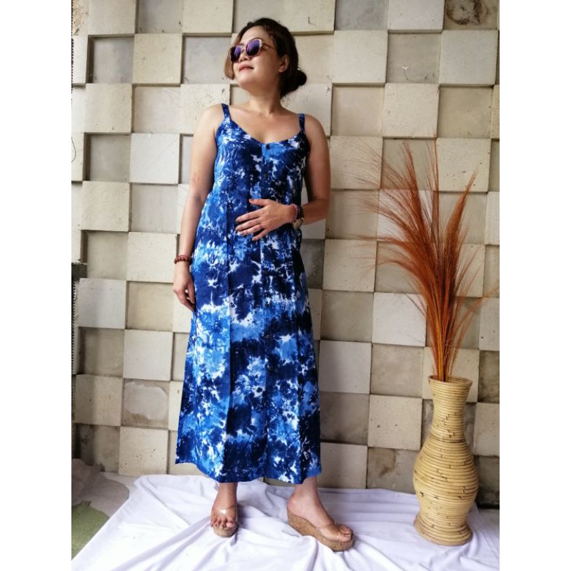 Dress Tamara Panjang Bali Tie Dye/ Dress Busui / Dress Bali / Dress Rayon / Dress Tie Dye