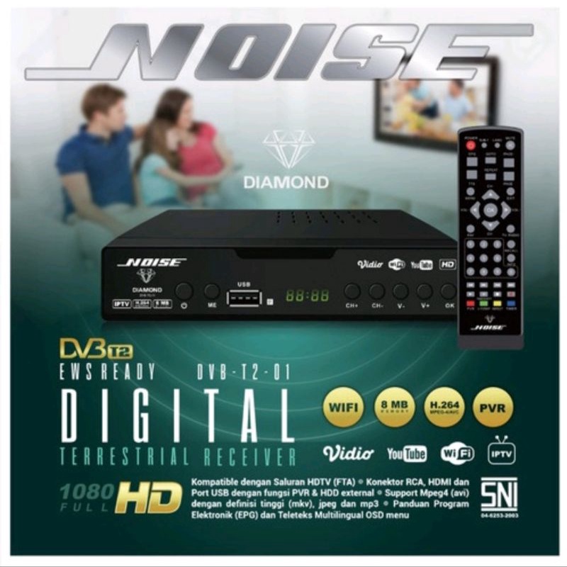 STB TV DIGITAL Set Top Box Noise Diamond DVB-T2 / STB Noise terbaik berkualitas tabung bergaransi an
