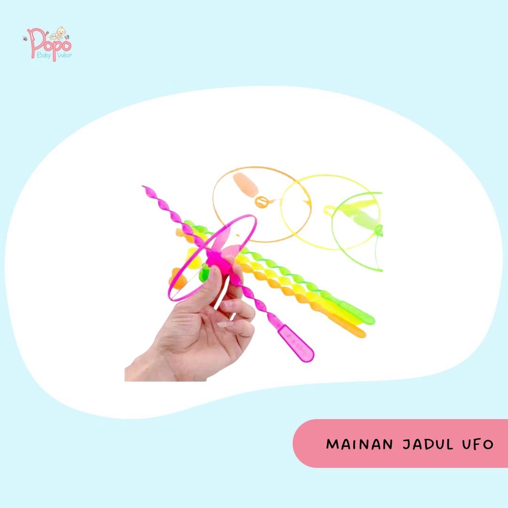 Mainan ufo plastik/Mainan baling-baling terbang (Mainan jadul ufo terbang)