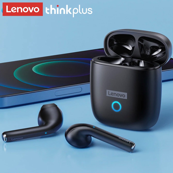 (ready stock) THINKPLUS LENOVO LP50 WIRELESS BLUETOOTH EARPHONE MINI EARBUDS TWS - Hitam