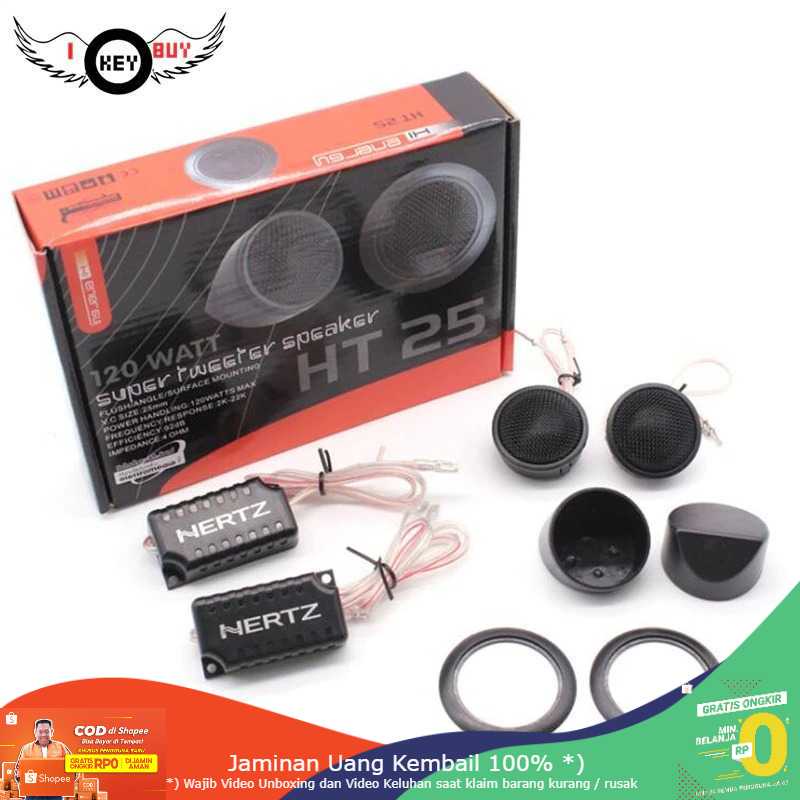 (BISA COD) RVOSTR HIEnergy Speaker Mini Dome Tweeter Loudspeaker Mobil 120W 2 PCS - HT25