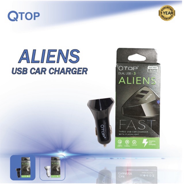 QTOP Original Saver Adapter 3 Port USB ALIENS port Mobil Standard Charging [COD]