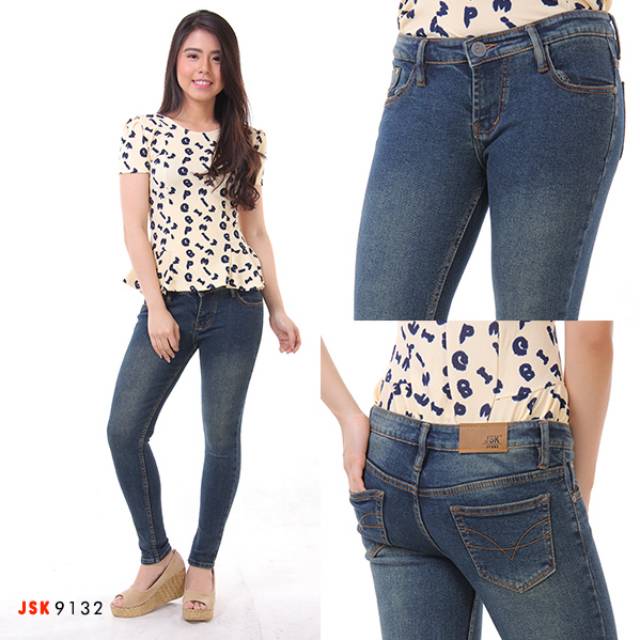 Celana Panjang Big size Jumbo Size Jeans Wanita Denim Panjang Pencil JSK Jeans Original Denim Jeans