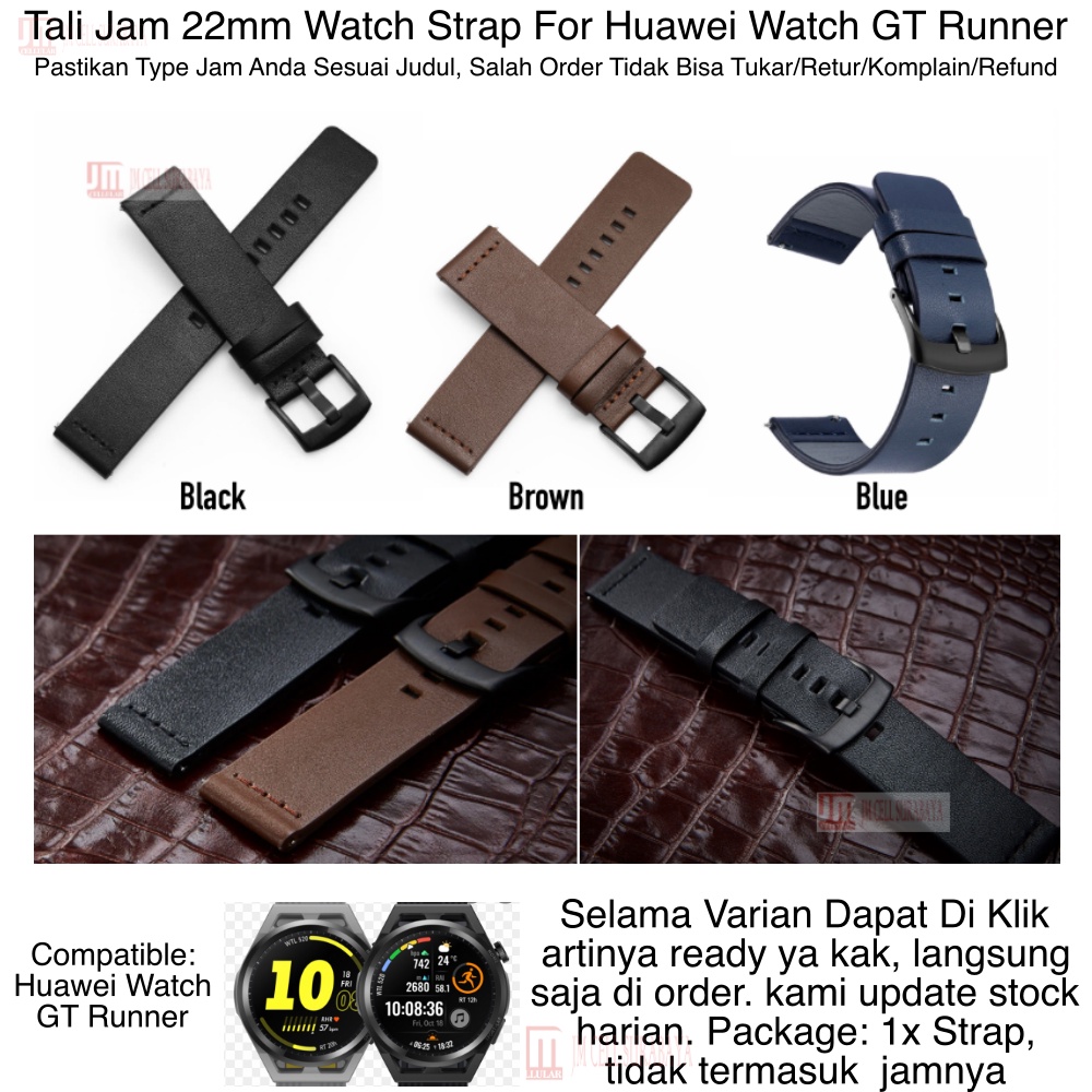 Modern Strap Huawei Watch GT Runner - Tali Jam Tangan 22mm Leather Kulit