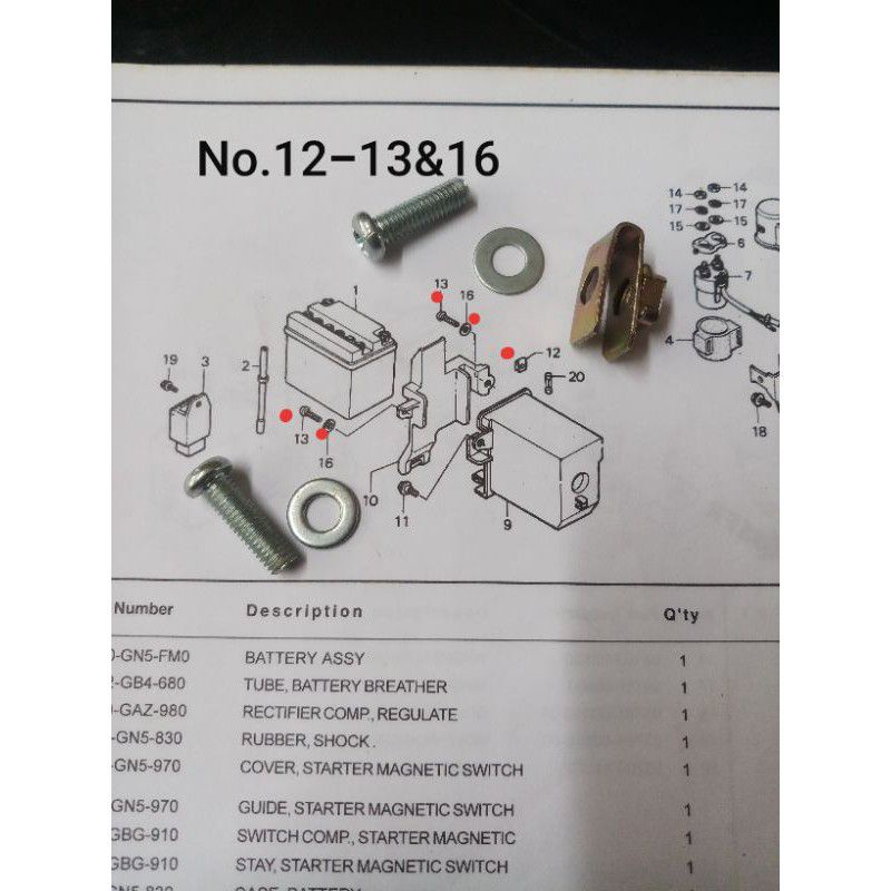 baut set box aki  astrea grand impresa legenda