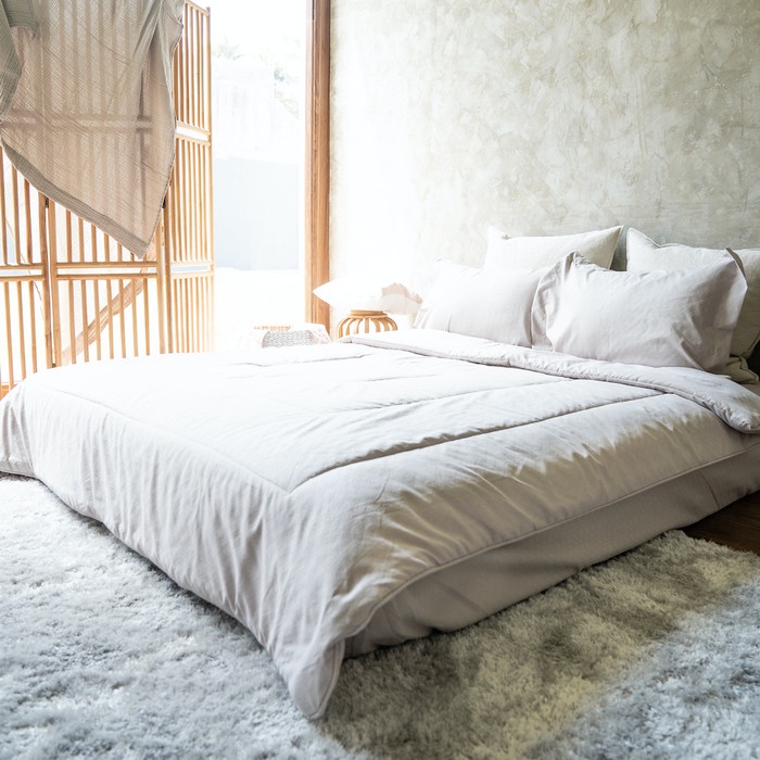 Sprei Sprei Nyenyak Premium Ash Brown Cross - 160x200x30 / 120x200x30 - Single(G4V6) Sprei Homemade 