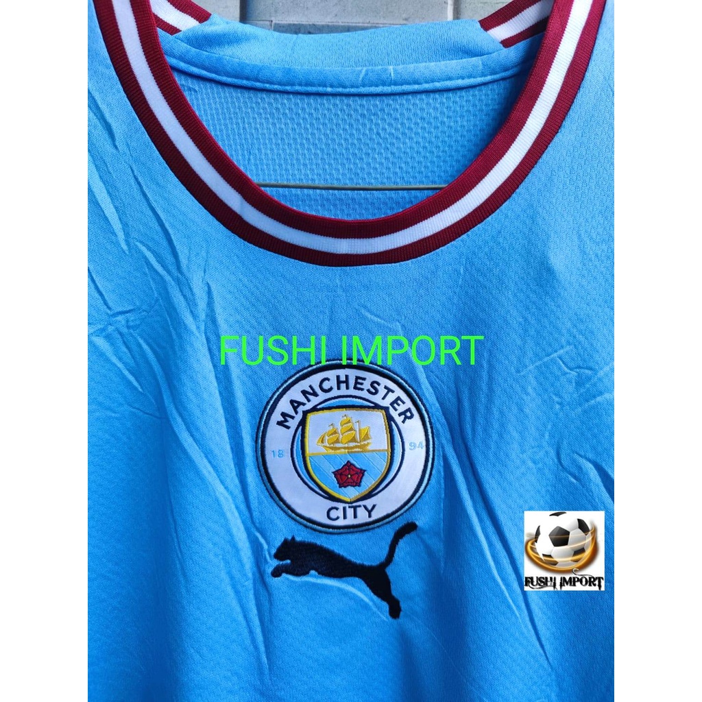 Setelan Jersey Baju Bola City Home Celana Putih 2022 2023 ( Fullset Satu Set ) Grade Ori