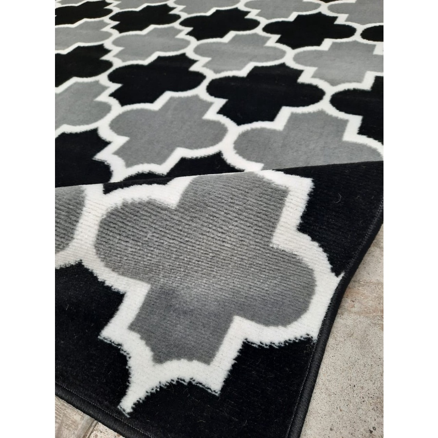 MAROC Karpet Lantai 100 x 150 BOG14 Black On Grey-2