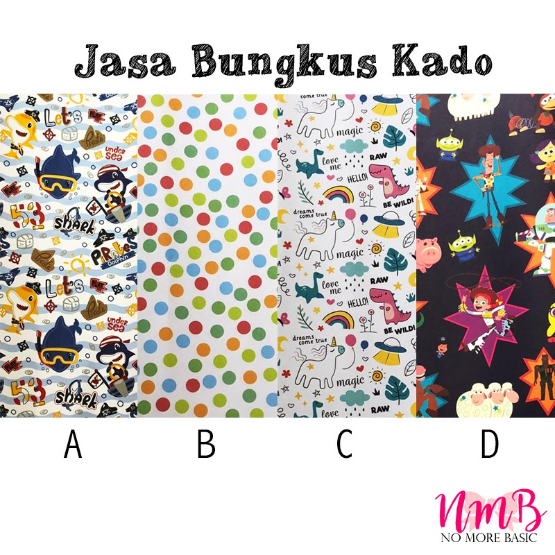 Jasa Bungkus Kado / Gift Wrap untuk Produk NMB STORE