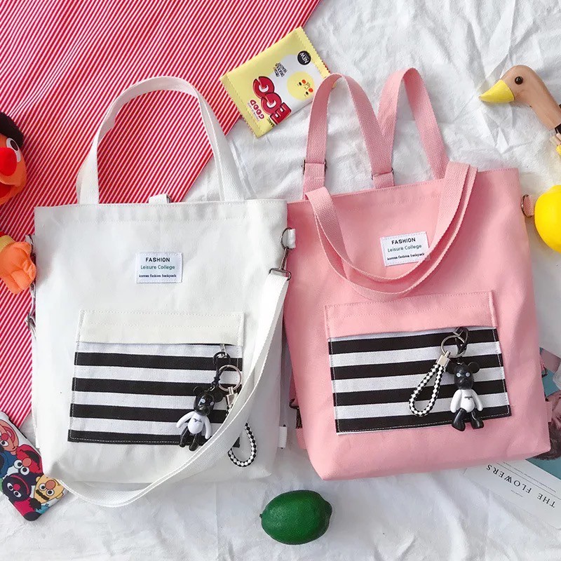 MORMON - Totebag Chio Tas Wanita Tote Bag  Tas Selempang  Tas Tote Shoulder Bag kpop murah motif Bahan Kanvas Import