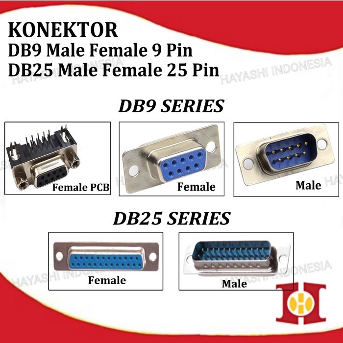 Konektor DB9 DB 9 Connector Male Female Socket Adapter RS232 Serial