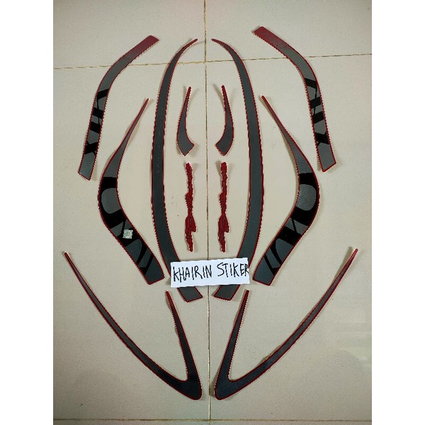 striping stiker Scoopy stylish 2021 merah original
