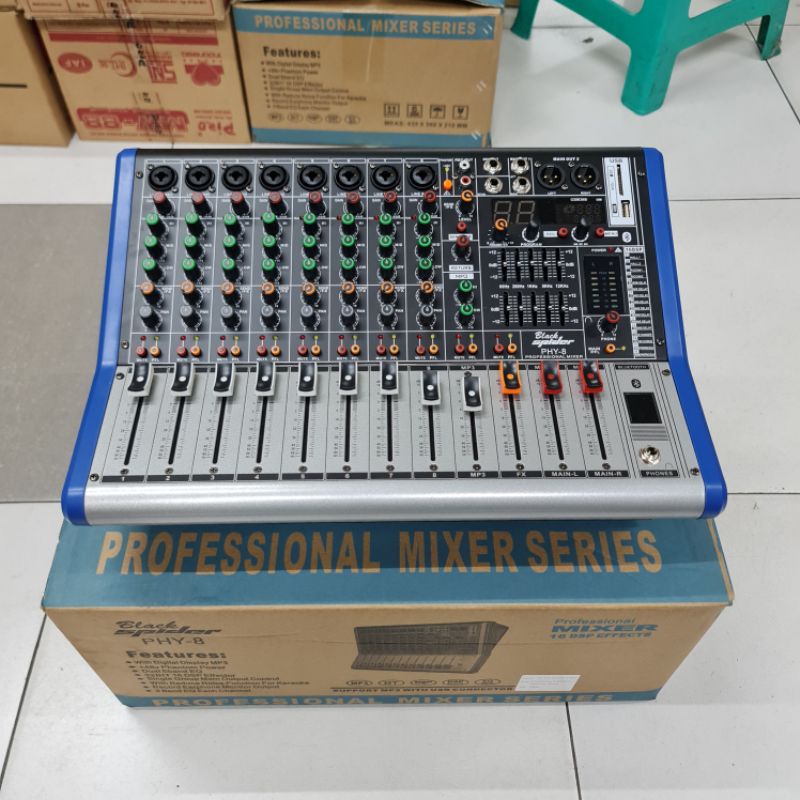 POWER MIXER BLACK SPIDER 8 CHANNEL PHY 8 POWER MIXER BLACKSPIDER PHY8