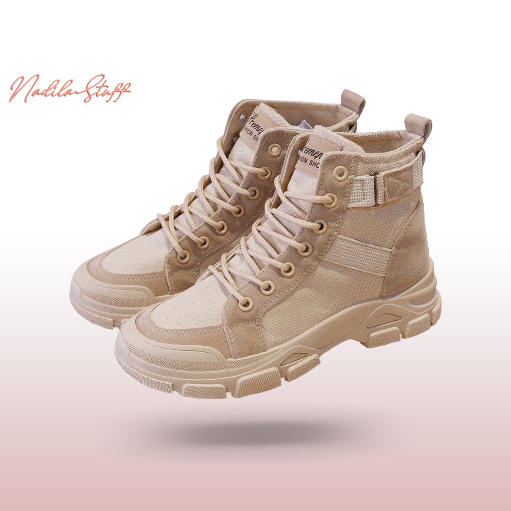 Diskon (ATM) NADILASTUFF [ASLI] 'FREE BOX Premium' Martin Boots 'BISA COD' Sneakers Sepatu Wanita
