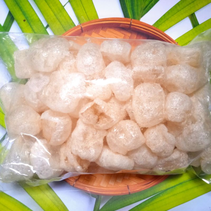 

kerupuk kulit asin gurih / pedas