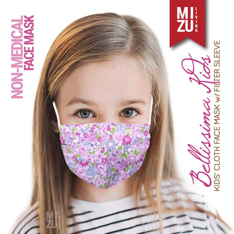 [SALE] MIZU BELLISSIMA KIDS Cloth Face Mask Masker Anak Kain Corak 3 Ply Sarung Filter NON-MEDIS