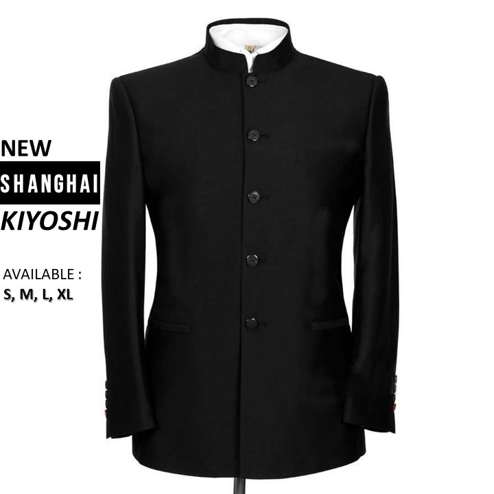 BLAZER SLIMFIT PRIA HITAM NEW SHANGHAI KIYOSHI ORIGINAL NIKAYU BAHAN HIGH TWIST