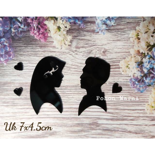 ACRYLIC SILUET COUPLE BLACK